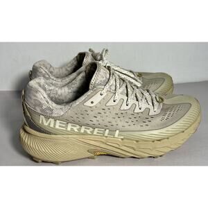 Merrell Womens Size 8.5 Agility Peak 5 LaceUp Trail Running Beige Shoes J067802